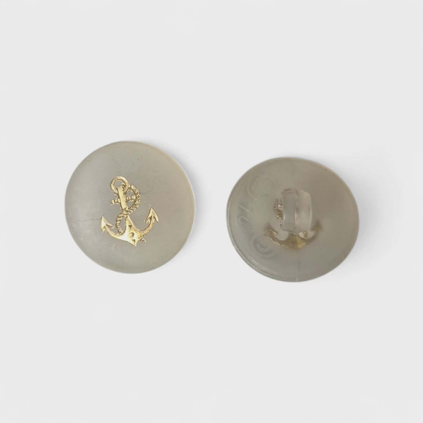 Boutons en plastique - Blanc cassé - 1,5cm