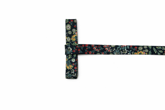 Biais motif fleurs