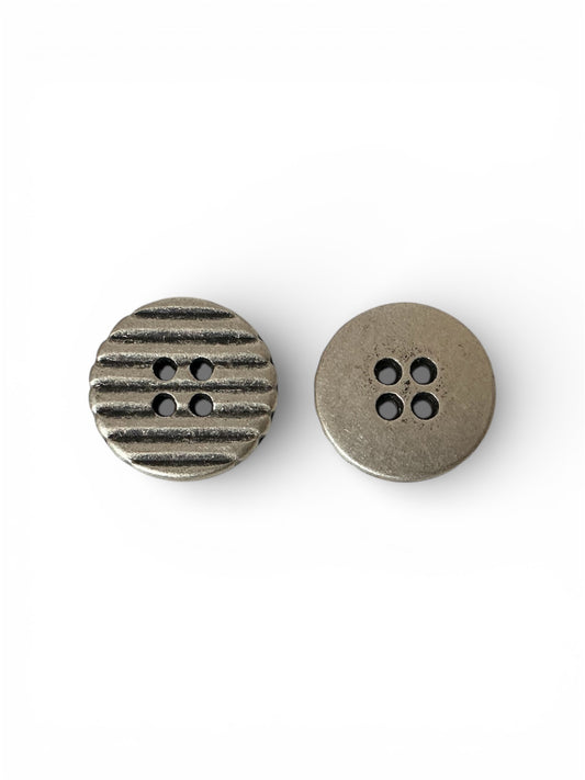 Boutons métallique - Gris - 1,7cm