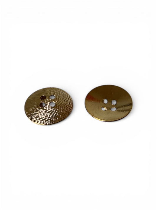 Boutons métallique - Or - 1,5cm