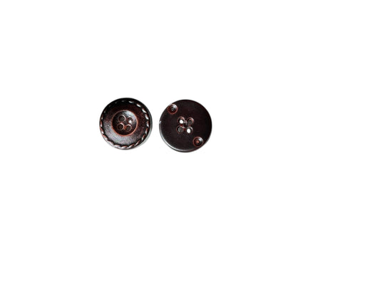 Boutons en plastique - Marron - 2cm