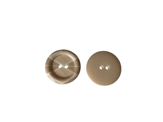 Boutons en plastique - Beige - 2,5cm