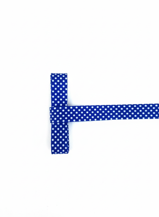 Biais à pois blanc - 2cm